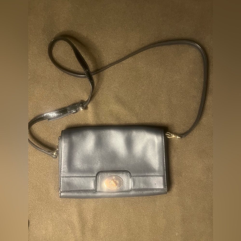 Kate Spade New York Black Leather Crossbody Wallet Clutch